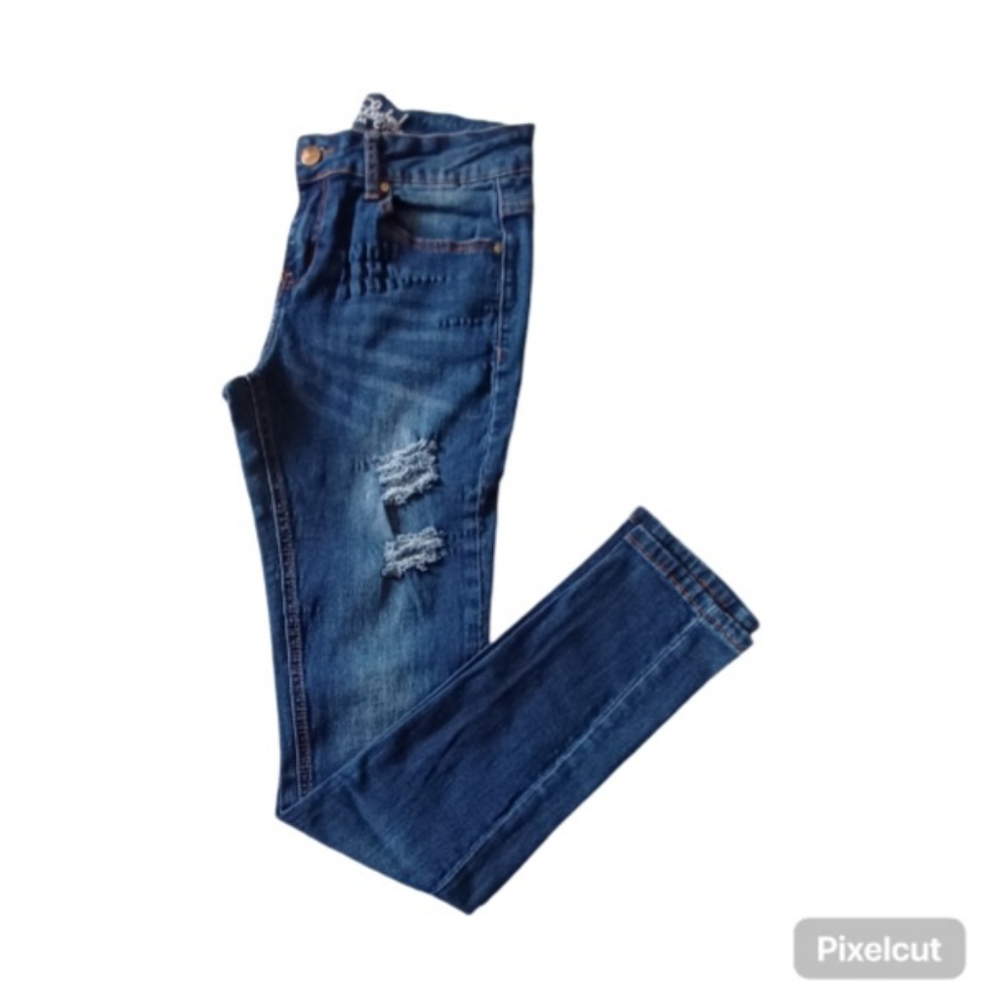 Pink Label Skinny Ripped Jeans - Size 9